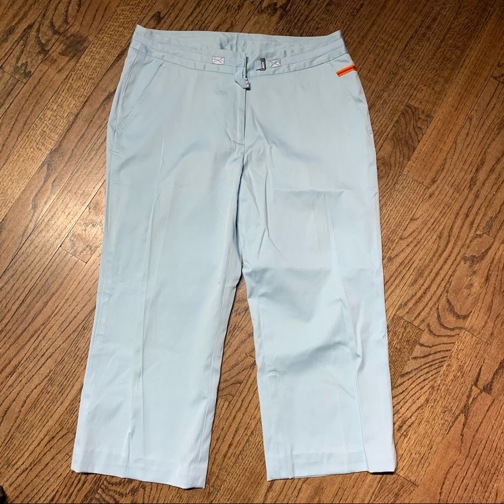 ELLESSE ITALIA CAPRI PANTS Size 10 Light Blue